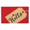 Fußmatte Kokosmatte Hello rot GiftCompany 75×45 cm