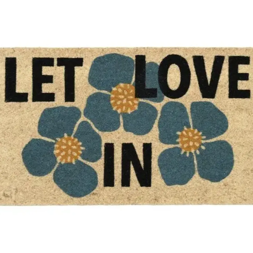 Fußmatte Kokosmatte Let Love in beige GiftCompany 45×75 cm