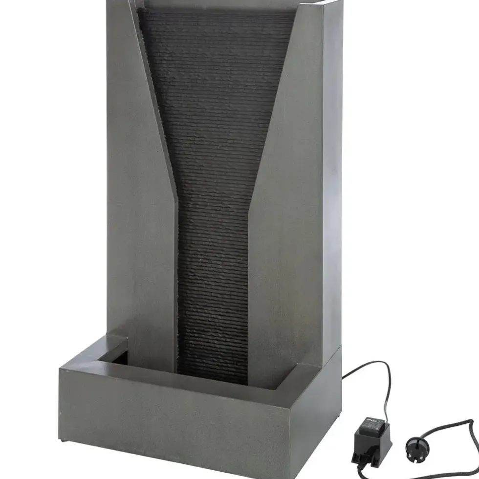 Gartenbrunnen Wandbrunnen mit LED Beleuchtung Dafino Höhe 92 cm
