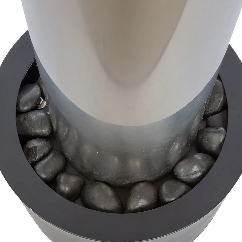 Gartenbrunnen Wasserspiel LED zylindrisch Adorata Höhe 118 cm