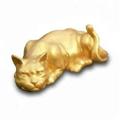 Gartendeko Figur Katze OTTILIE gold Dirk Detlefsen