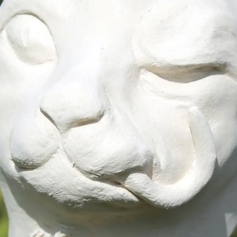 Gartendeko Gartenstecker Mieze mit Maus Höhe 25 cm