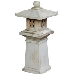 Gartendeko groß Chinesischer TERRAKOTTATURM Höhe 81 cm