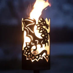 Gartenfackel Drache Höhe 30 cm – ohne Stiel