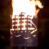 Gartenfackel Feuerfackel Schiff aus Metall Höhe 17 cm – ohne Stiel
