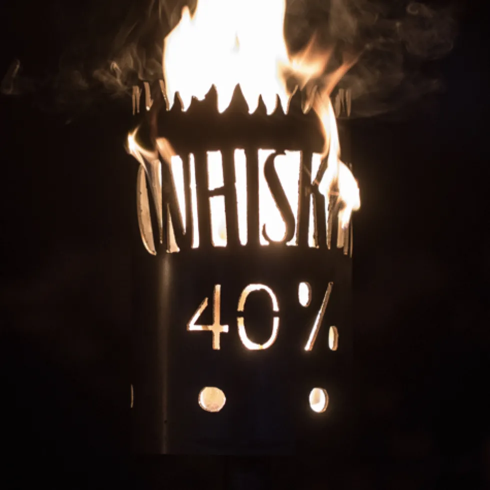 Gartenfackel Whiskey – old brand Höhe 30 cm – ohne Stiel