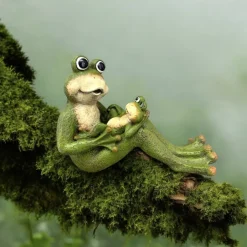 Gartenfigur Frosch TARO sitzend L 49 cm
