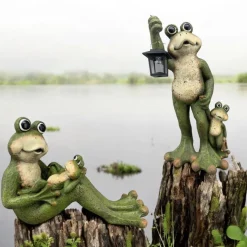 Gartenfigur Frosch TARO sitzend L 49 cm