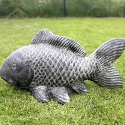 Gartenfigur groß Koi-Karpfen KOHAKU Breite 75 cm