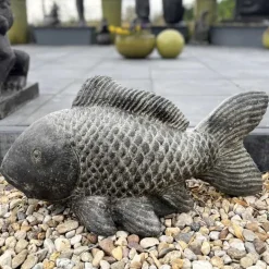 Gartenfigur groß Koi-Karpfen KOHAKU Breite 75 cm