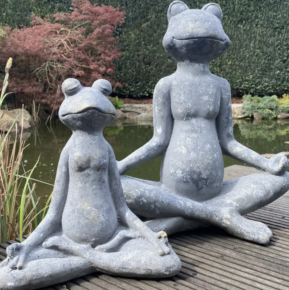 Gartenfigur Yoga Frosch Armin Casablanca H 50 cm