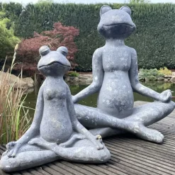 Gartenfigur Yoga Frosch Armin Casablanca H 50 cm