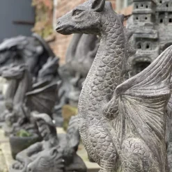 Gartenskulptur Groß Drache Chronos Höhe 75 cm