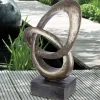 Gartenskulptur Sphere bronze Höhe 69 cm