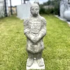 Gartenskulptur Stein SAMURAI KRIEGER Höhe 65 cm