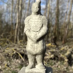 Gartenskulptur Stein SAMURAI KRIEGER Höhe 65 cm