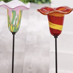 Gartenstecker Glas Blumen