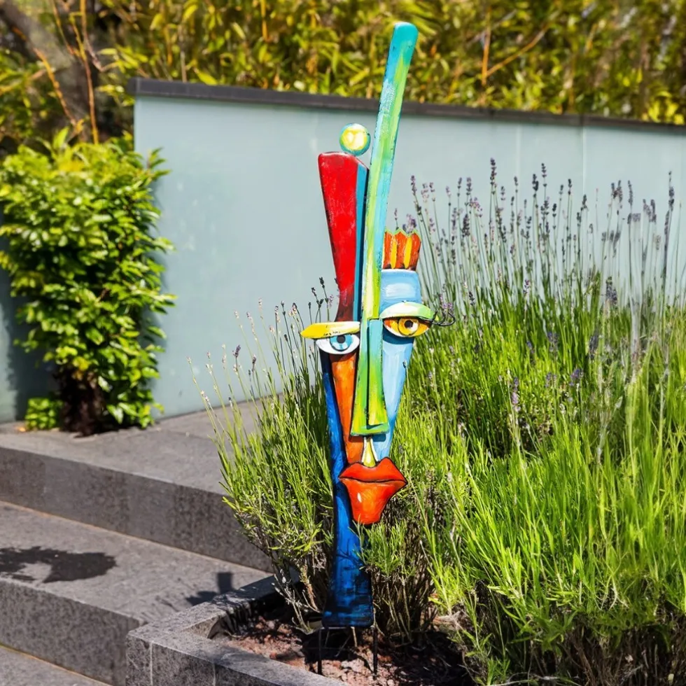 Gartenstecker Metall ALTA FRONTE bunt Höhe 86 cm