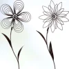 Gartenstecker Metall Blume Deko 2er Set Höhe 110 cm