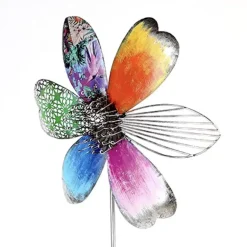Gartenstecker Metall Blume Deko Colori Höhe 130 cm