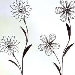 Gartenstecker Metall Deko Blume 2er Set Höhe 115 cm