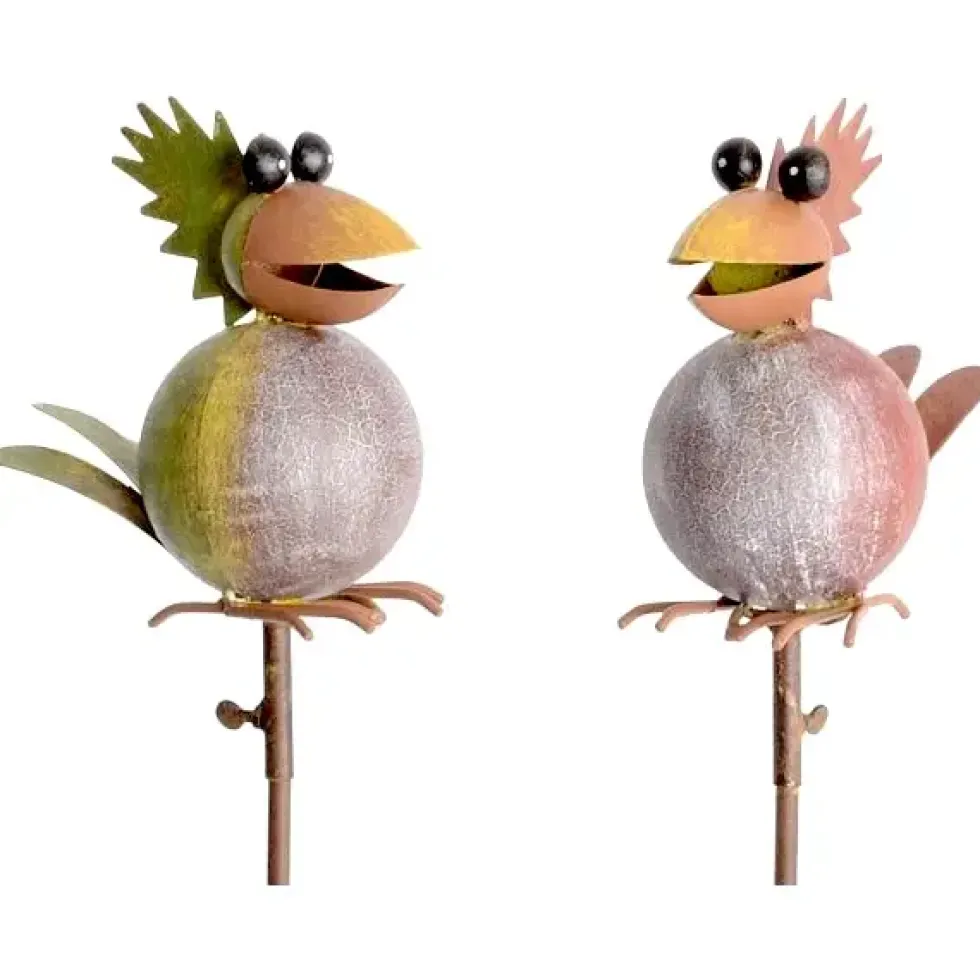 Gartenstecker Metall Vogelpaar Höhe 120 cm