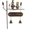 Gartenstecker Metall Vogelpaar Willkommen Höhe 132 cm