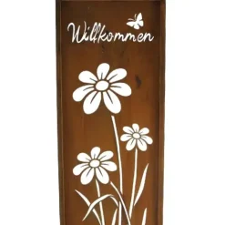 Gartenstecker Rost BLUMEN H 83 cm