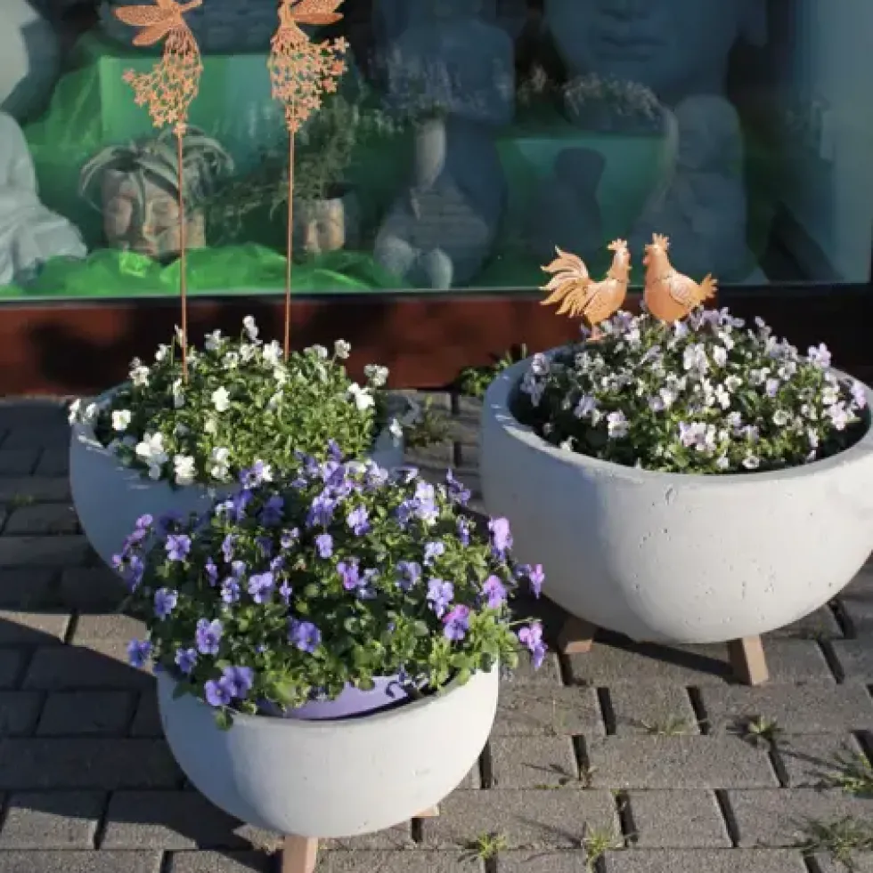 Gartenstecker Rost 2er-Set HAHN & HENNE Höhe 37 cm