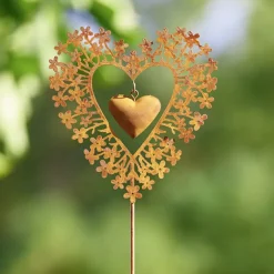 Gartenstecker Rost Herz