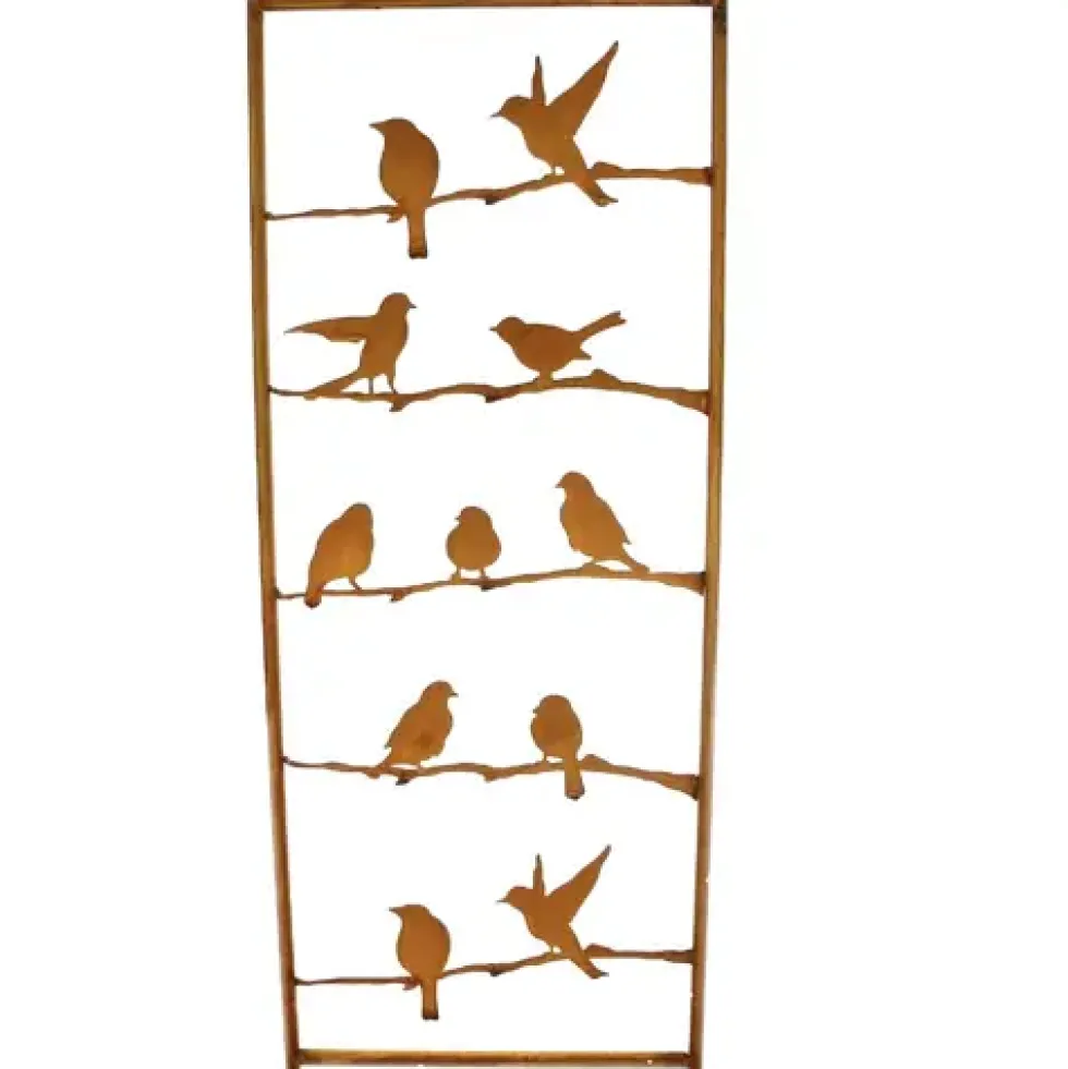 Gartenstecker Rost Vogelschar Höhe 75 cm