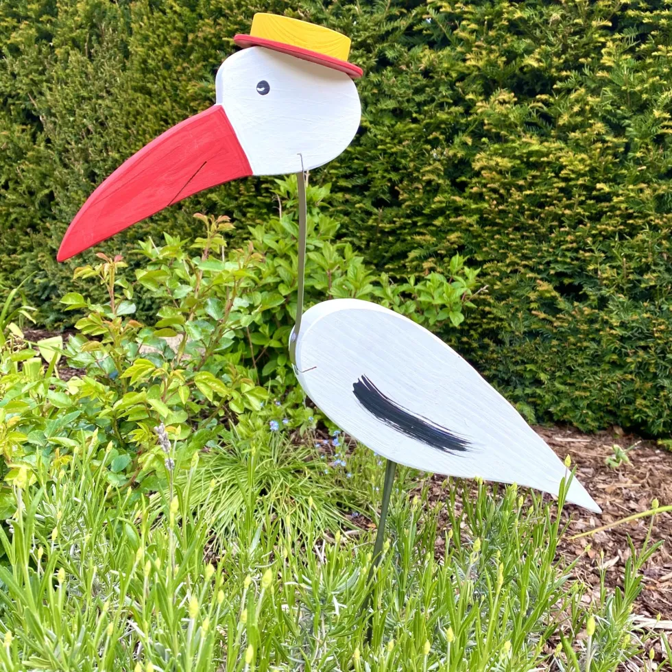 Gartenstecker Storch ADI Vogelvilla Höhe 60 cm