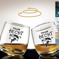 Glas Wackelglas 2er-Set Toller Hecht 0,2 l