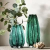 Grüne Vase Karambola Glas Werner Voß