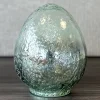 Großes Osterei Deko Glasei türkis Clayre & Eef Höhe 19 cm