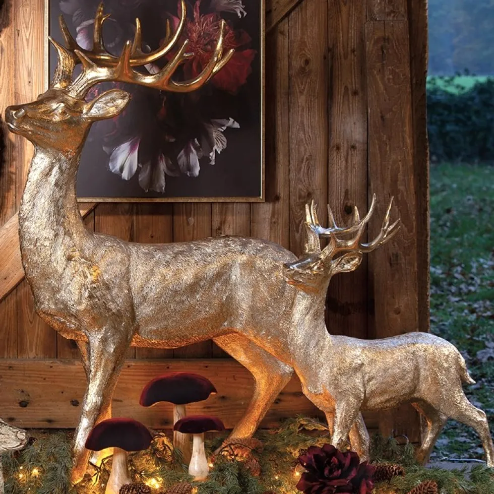Hirsch Deko Figur gold Raffael H 130 | 81 | 56 cm