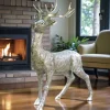Hirsch Deko Figur silber Raffael H 130 | 81 | 56 cm
