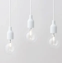 Hängelampe LYNGBY Fitting Porzellan weiß H 8,7 cm