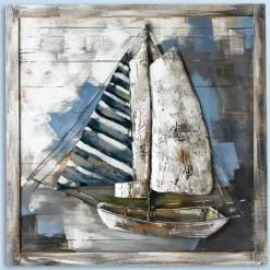 Holzbild Wandbild Admirals Cup 3D Casablanca 80×80 cm