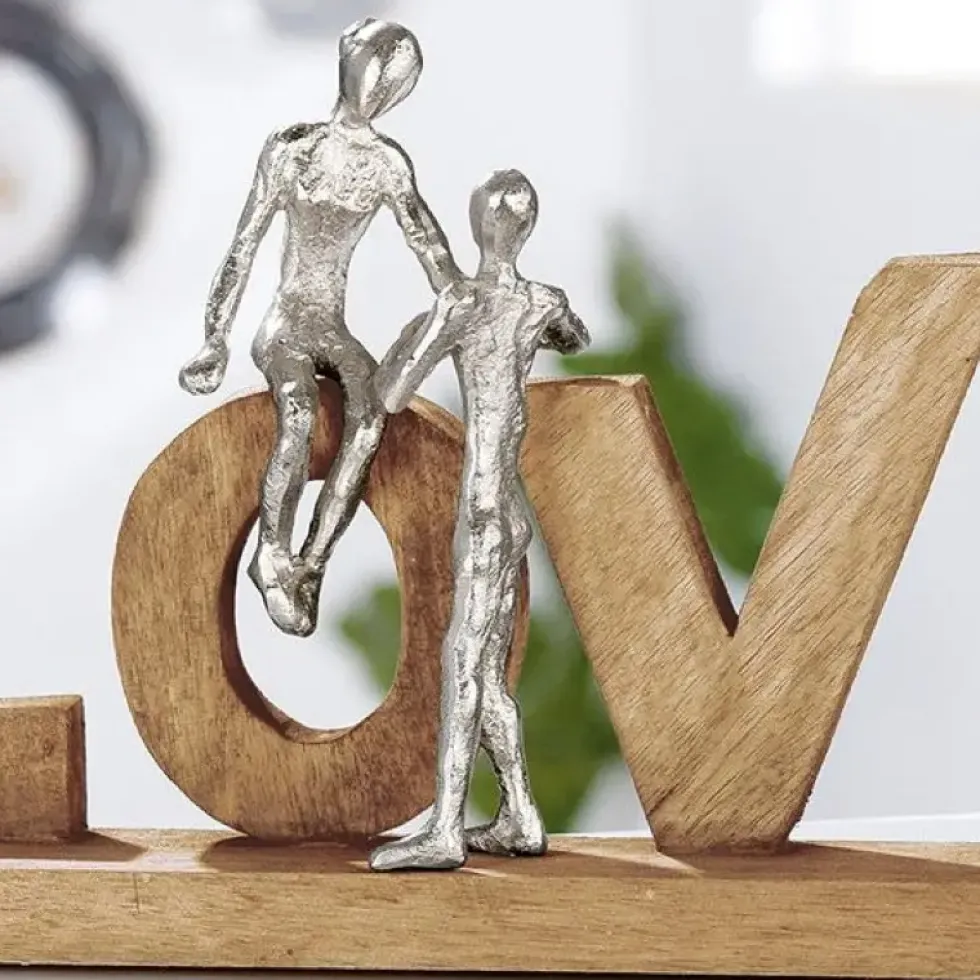 Holzskulptur Schriftzug Love Breite 50 cm