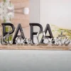 Holzskulptur Schriftzug PAPA Breite 38 cm