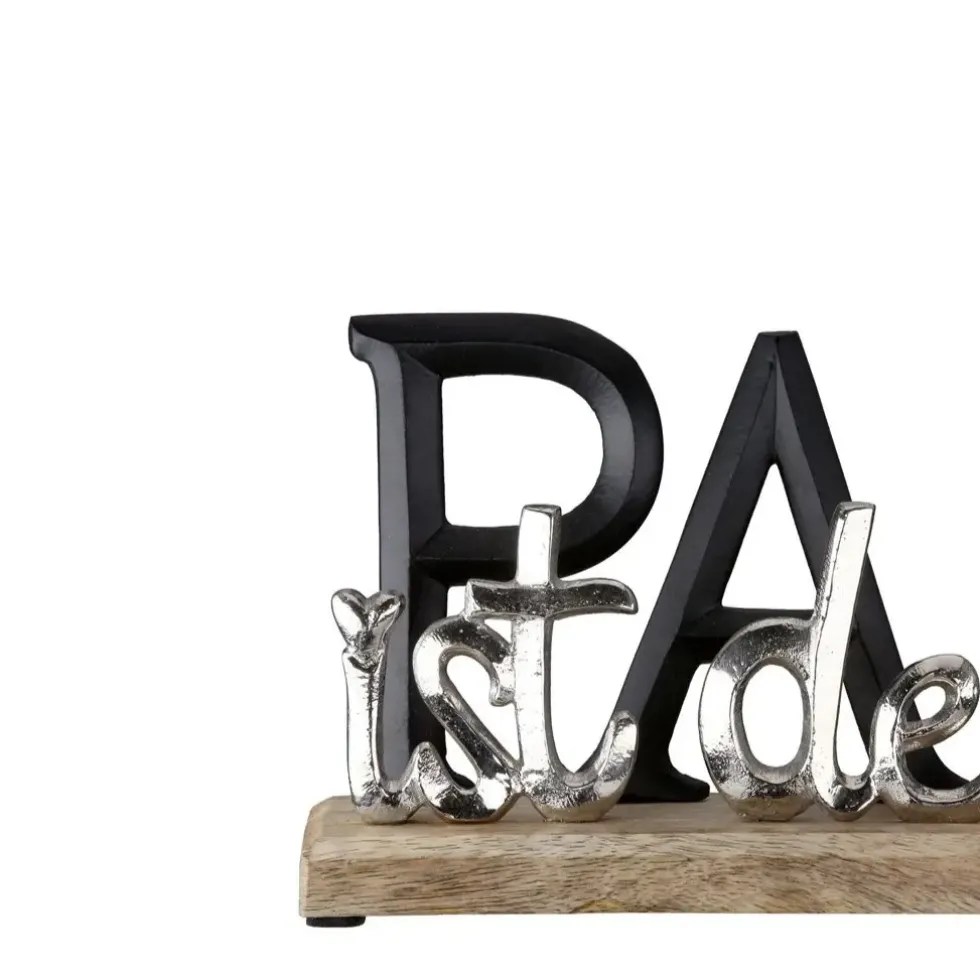 Holzskulptur Schriftzug PAPA Breite 38 cm
