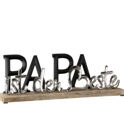 Holzskulptur Schriftzug PAPA Breite 38 cm