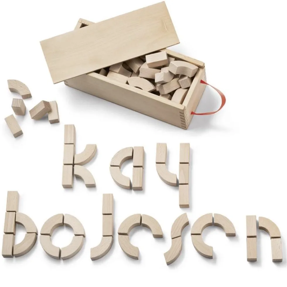 Holzspielzeug Puzzle Alphabet Block Kay Bojesen 10×27 cm