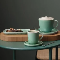 Kaffeetasse mit Untertasse ASA Porzellan grün COPPA MINTO 250 ml