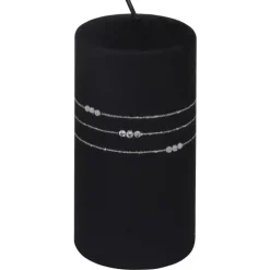 Kaheku Kerzen Stumpenkerzen 4er-Set Kolia schwarz 14×7 cm
