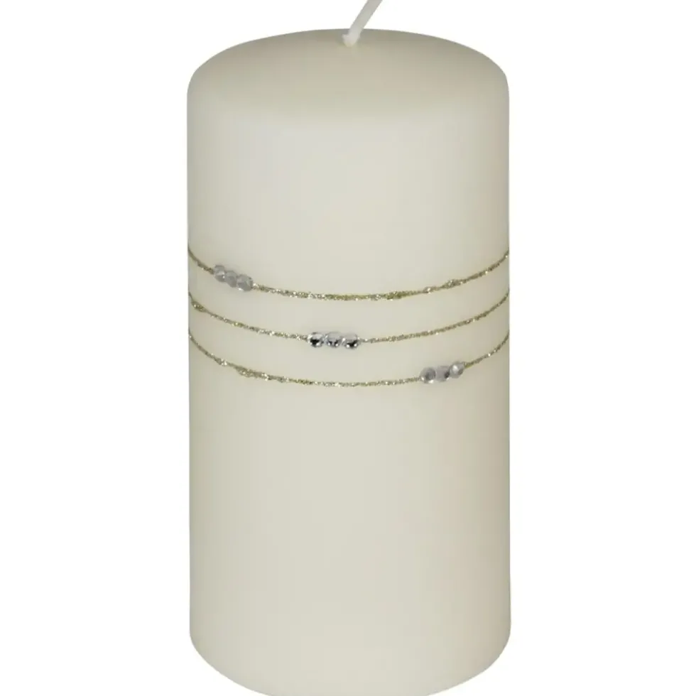 Kaheku Kerzen Stumpenkerzen 4er-Set Kolia cremeweiß 14×7 cm