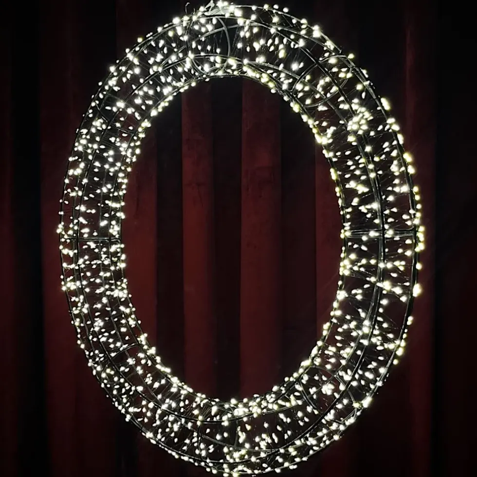 Kaheku LED Lichterkranz Castella Outdoor Ø 45/60 cm – Warmweißer Leuchtkranz