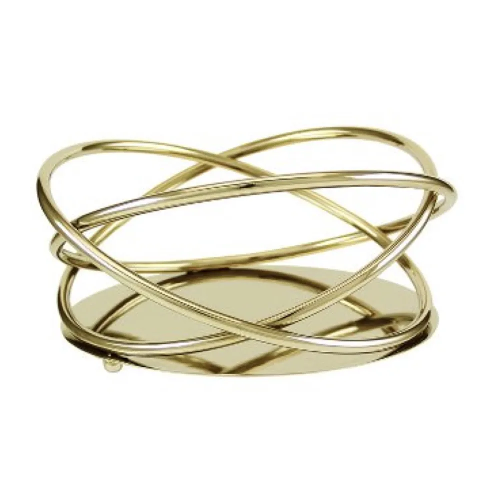 Kaheku Windlicht Glas Crowne gold