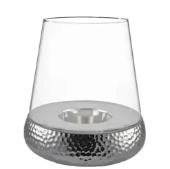 Kaheku Windlicht Glas Golf silber